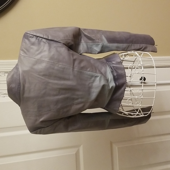 Gorgeous multicolored gray leather jacket XS - Picture 5 of 9